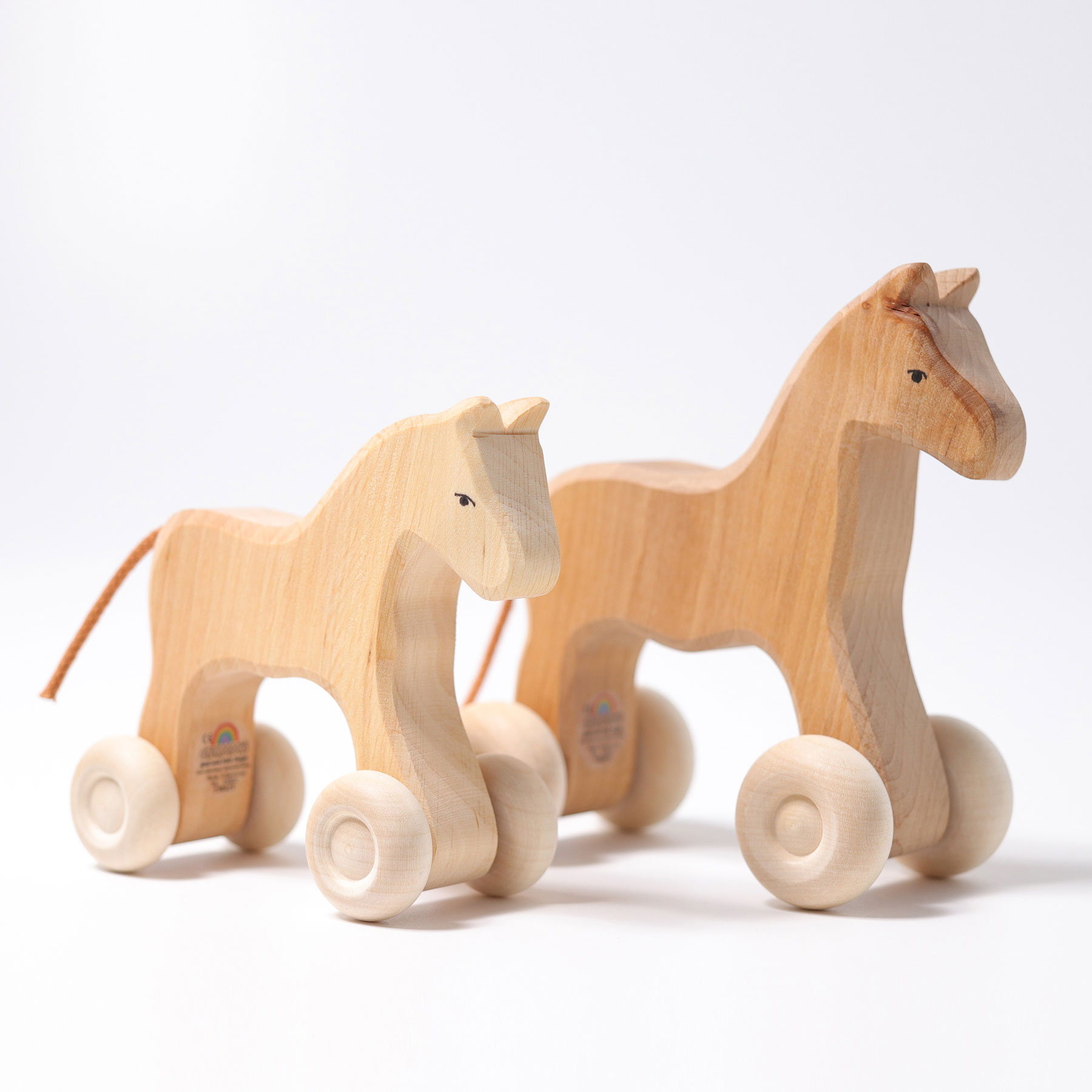 Grimm's Wooden Toys  Wooden Horse on Wheels