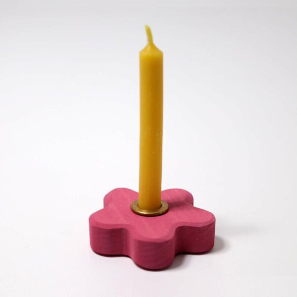 Grimm's Candle Holder Pink Flower - Image 2