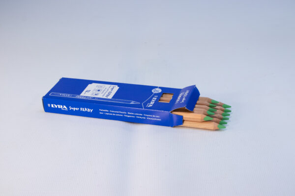 Lyra Pencils Super Ferby Triangular Unlacquered Box 12 singles - Apple Green