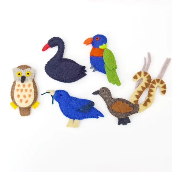 AUSTRALIAN ANIMALS D - BIRDS OF AUSTRALIA - FINGER PUPPETS SET - Image 3