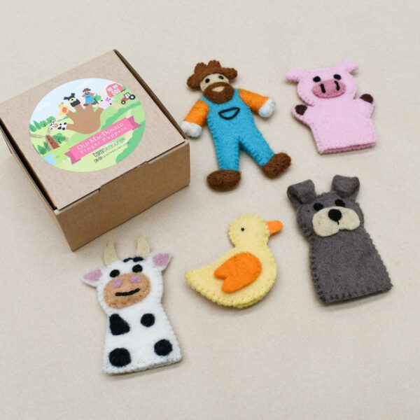 OLD MACDONALD FARM ANIMALS A - FINGER PUPPET SET