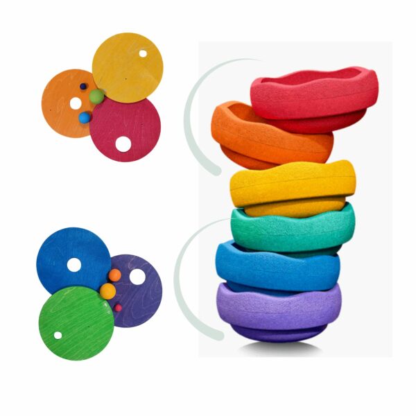 Grimm's Rolling Discs Warm Rainbow - Image 8