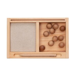 Wooden Story Sand Writing Tray with Card holder