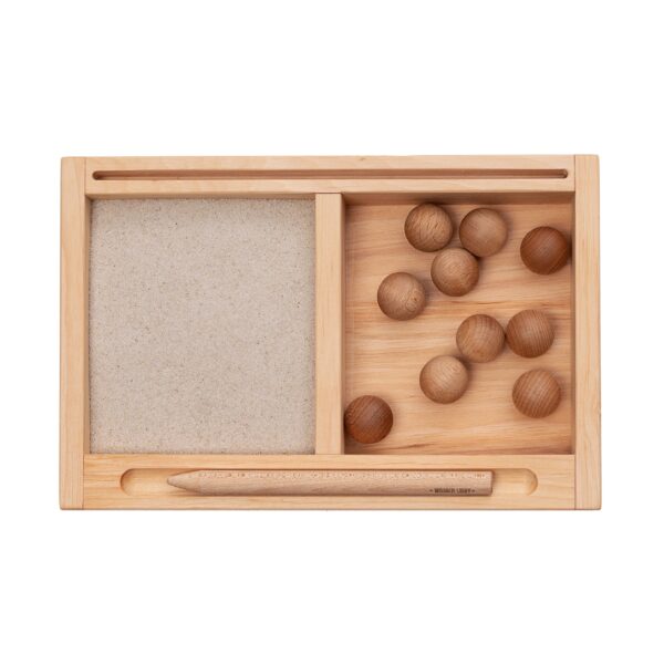 Wooden Story Sand Writing Tray with Card holder