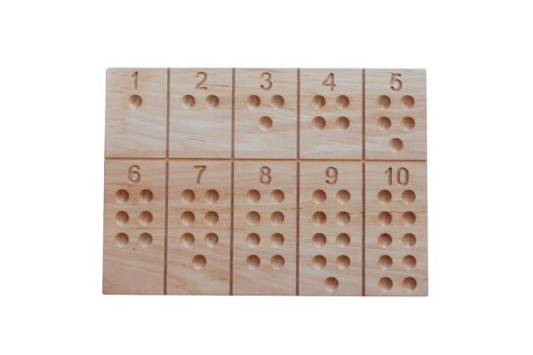 Wooden Story Number Tracking Board with wooden Balls - Image 2