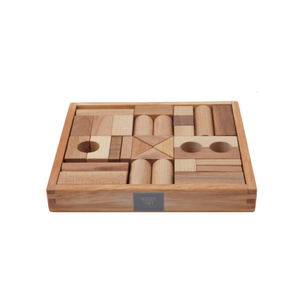 Wooden Story Natural Blocks in Tray 30 pieces