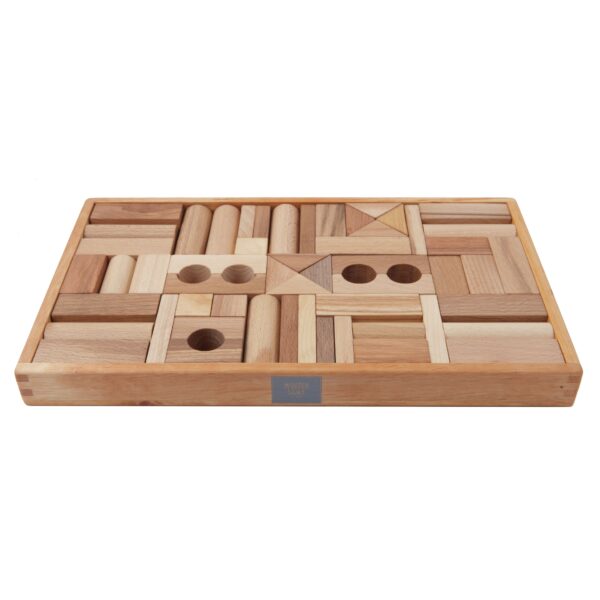 Wooden Story Natural Blocks in Tray 54 pieces