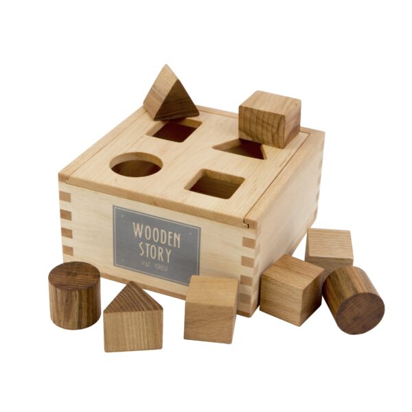 Wooden Story Natural Shape Sorter Box
