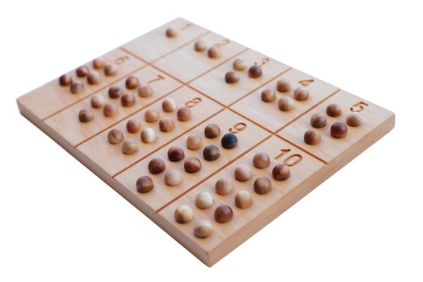 Wooden Story Number Tracking Board with wooden Balls - Image 3
