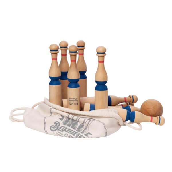 Wooden Story Blue Bowling Set - Image 2