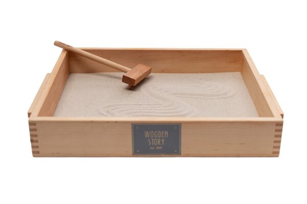 Wooden Story Large Sand Writing Tray and Accessories - Image 5