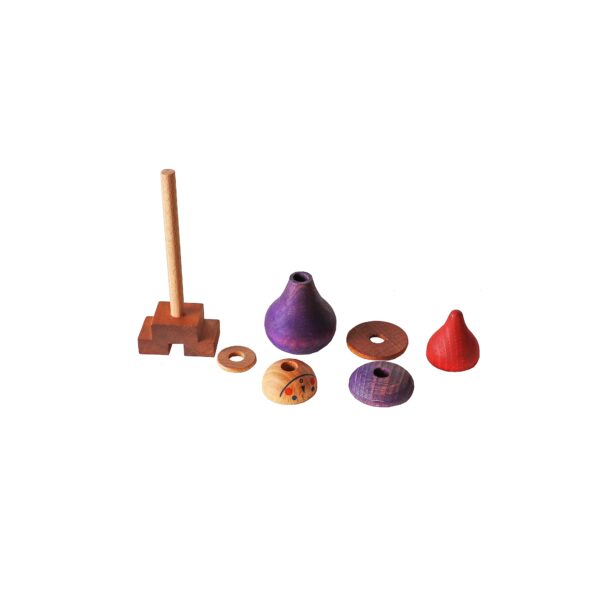 Wooden Story Stacking Toy Stick Figure 6 - Image 3