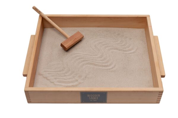 Wooden Story Large Sand Writing Tray and Accessories - Image 6
