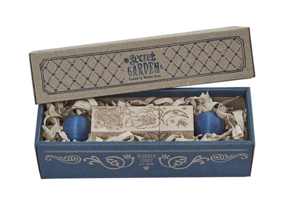 Wooden Story Twist the Blocks Secret Garden Blue