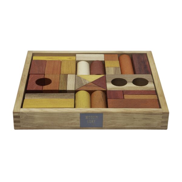 Wooden Story Warm Blocks in Tray 30 pieces