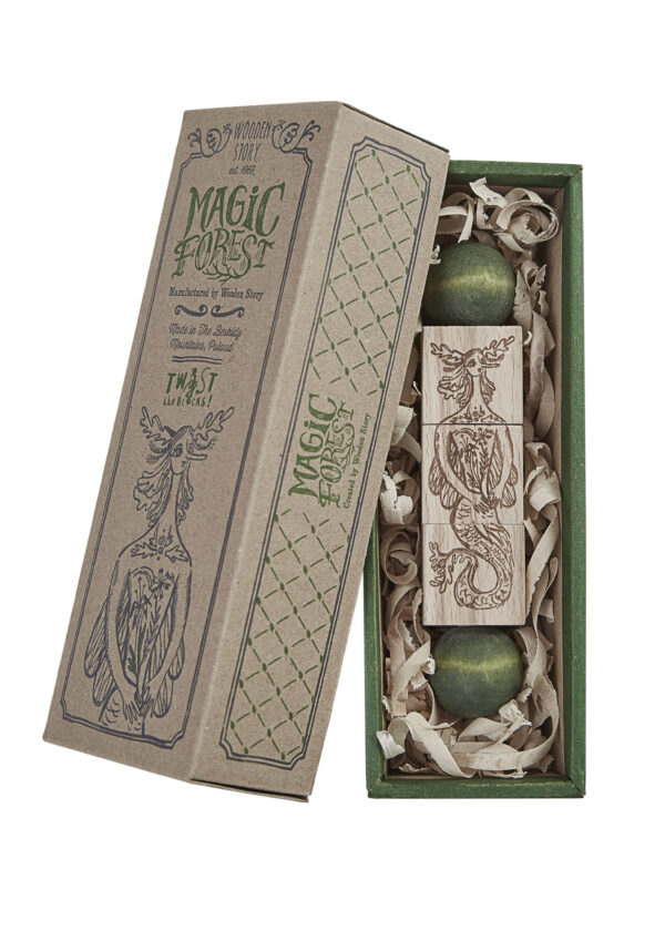 Wooden Story Twist the Blocks Magic Forest Green