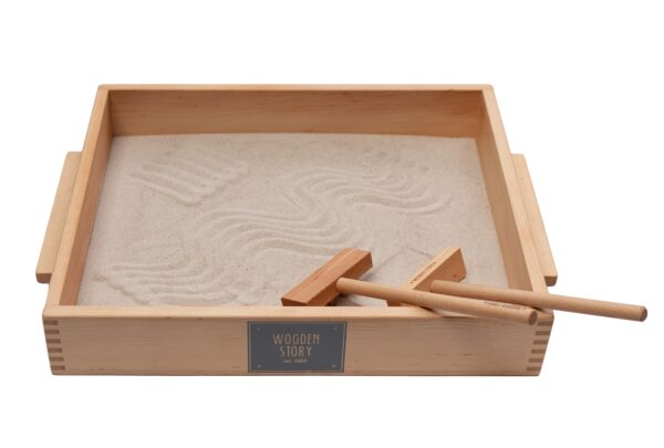 Wooden Story Large Sand Writing Tray and Accessories - Image 8