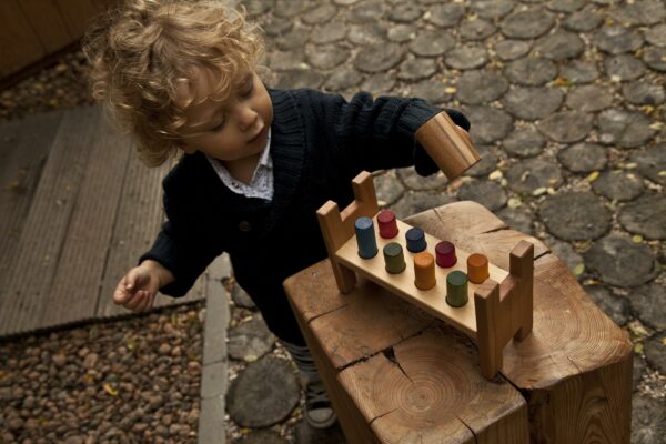 Wooden Story Rainbow Pound a Peg - Image 5