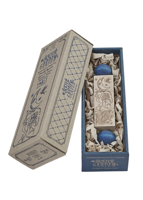 Wooden Story Twist the Blocks Secret Garden Blue - Image 3