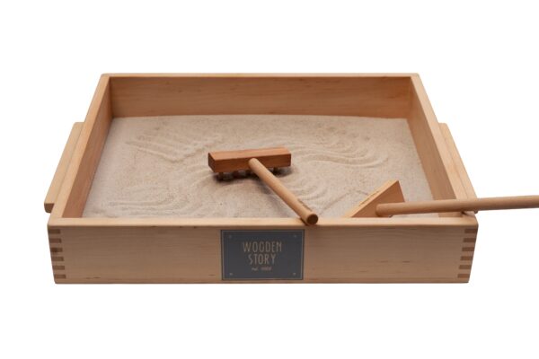 Wooden Story Large Sand Writing Tray and Accessories - Image 9