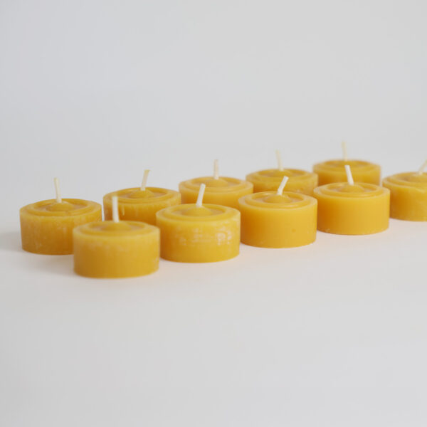 Grimm's Tea Light Candles 100% Beeswax set of 10 - Image 2