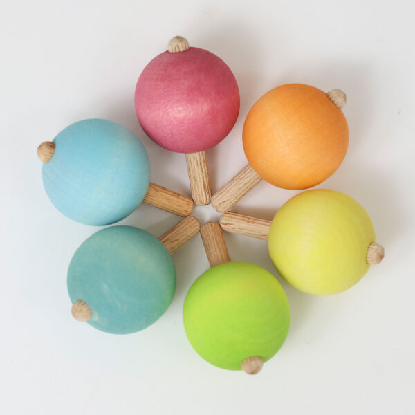 Grimms Set 6 Pastel Spinning Tops - Image 2