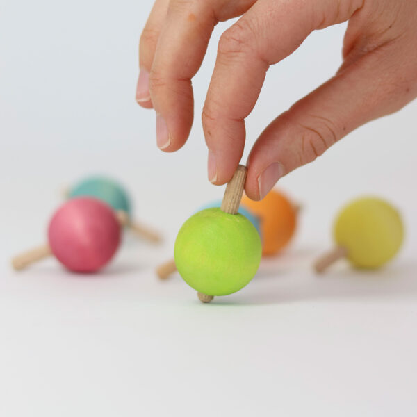 Grimms Set 6 Pastel Spinning Tops - Image 6