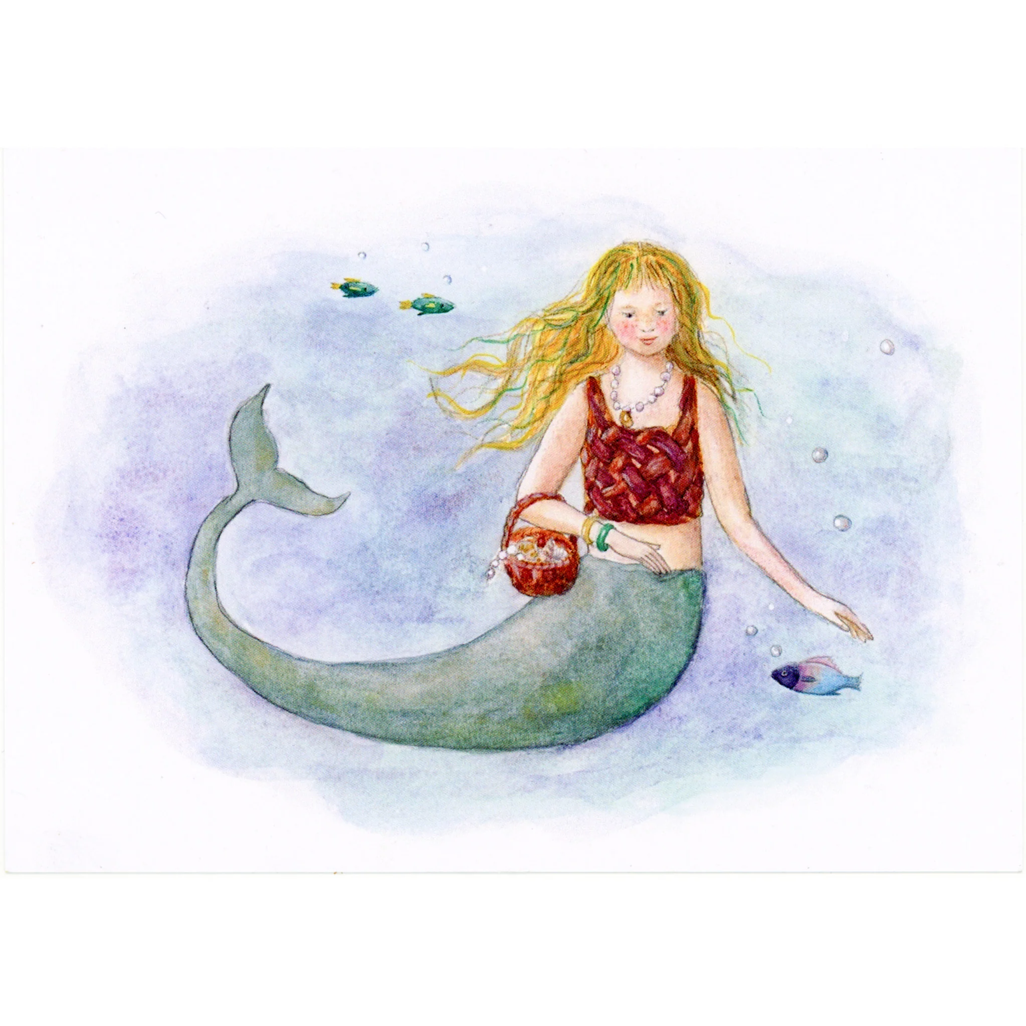 Postcard Mermaid Blue