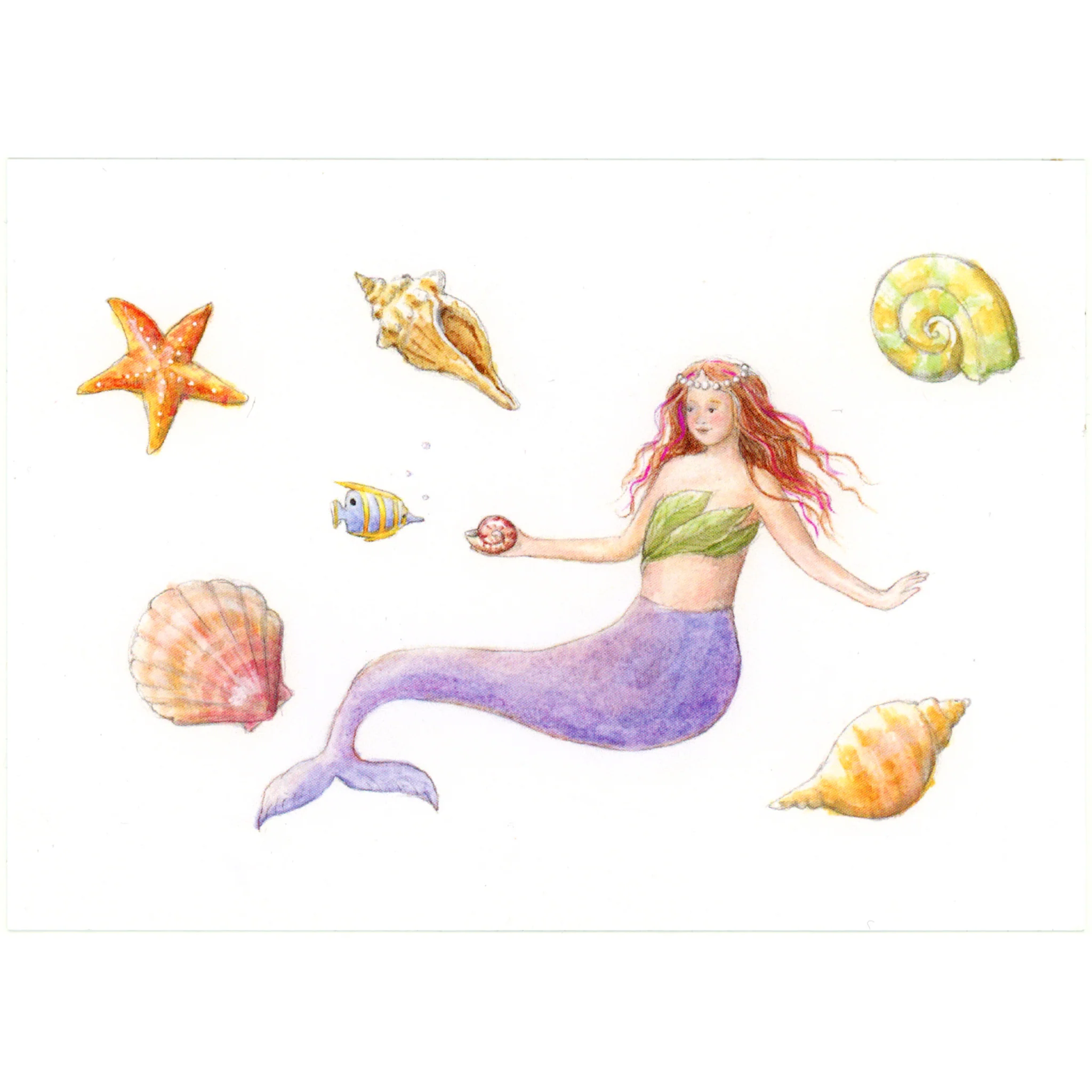 Postcard Mermaid Purple