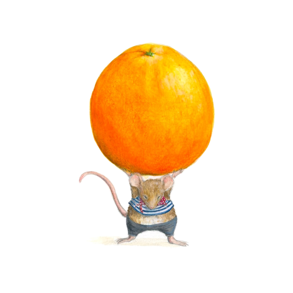 Postcard Orange Mouse
