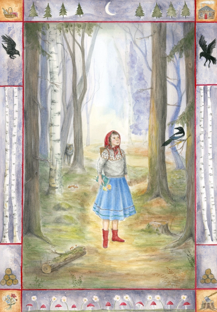 Postcard Red Riding Hood