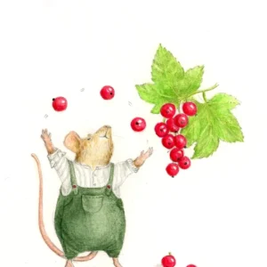 Postcard Redcurrant Mouse