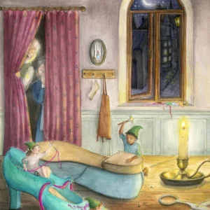 Postcard Elves & The Shoemaker
