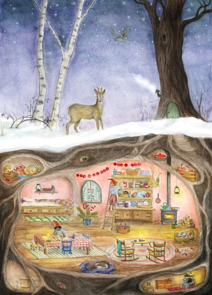 Postcard Winter Underground