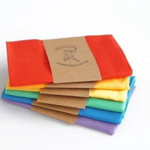 Laura's Play Cotton Set of 6 Rainbow 90 x 90 cm