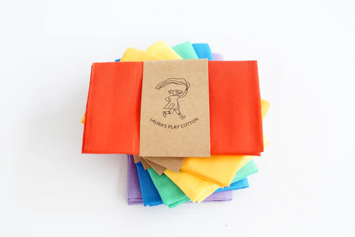 Laura's Play Cotton Set of 6 Rainbow 90 x 90 cm - Image 3