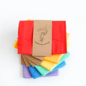 Laura's Play Cotton Set of 6 Rainbow 50 x 50 cm