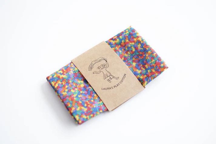 Laura's Play Cotton Confetti Rainbow 50 x 50 cm - Image 3