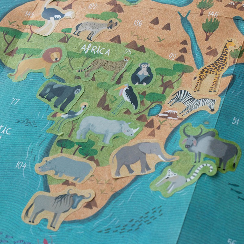 Londji Animal World Poster and Stickers Set - Image 2