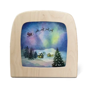 Toverlux Silhouette Vogel Geluk Aurora Sleigh Ride