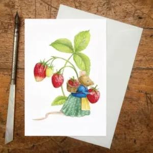 Card A7 Strawberry Mouse